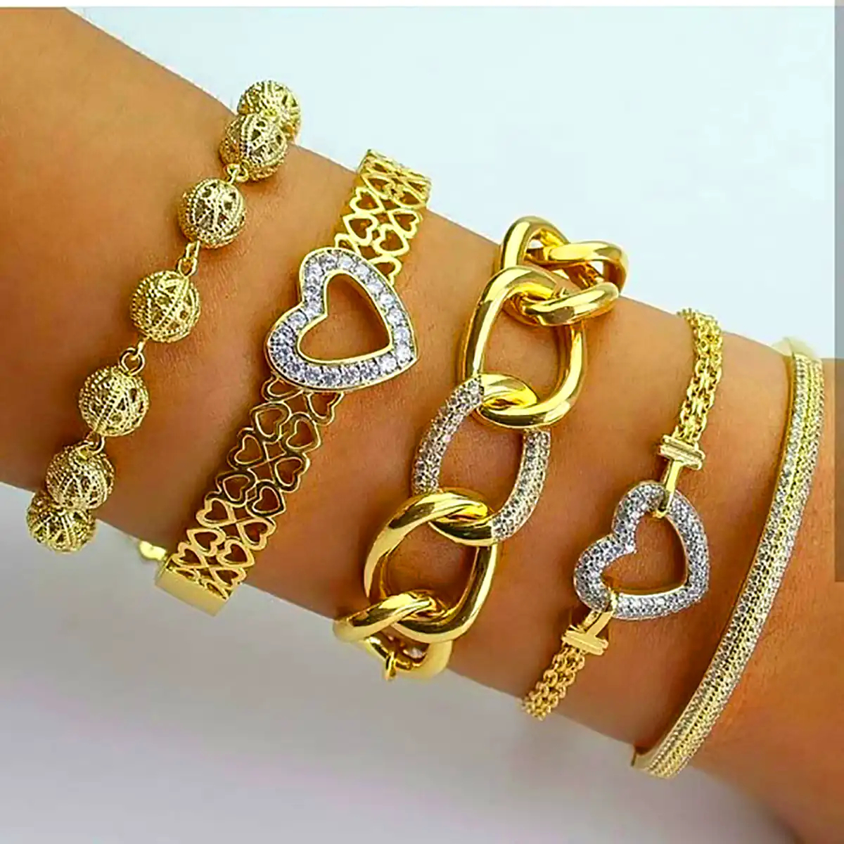 دستبند ست چندتایی طلا 