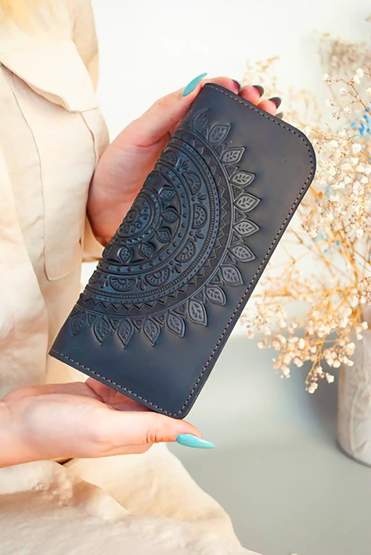 کیف پول چرمی دست دوز