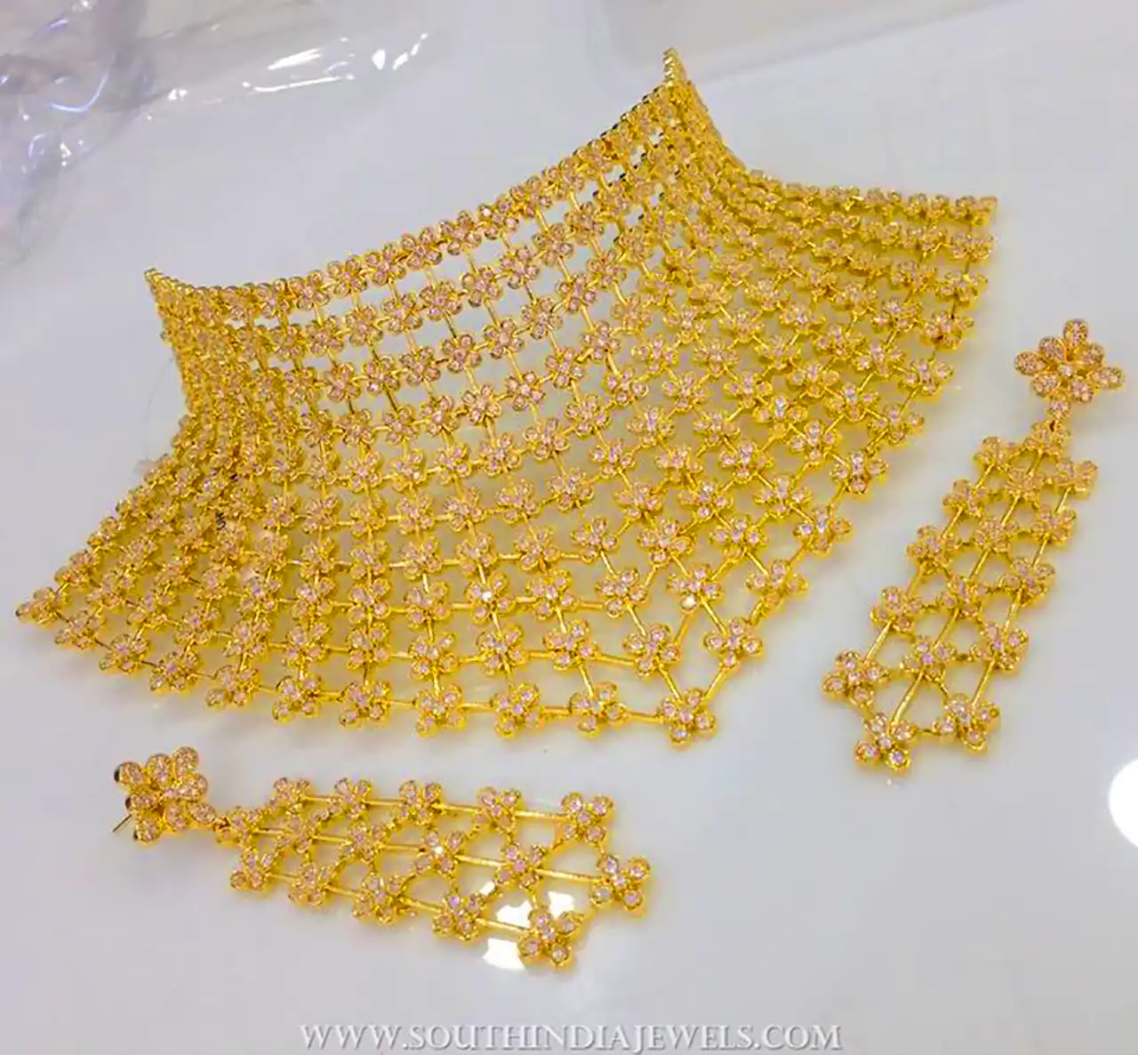 سرویس جواهر طلایی خاص و شیک 