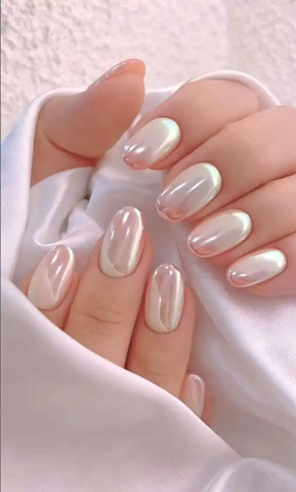 مدل ناخن کروم براق