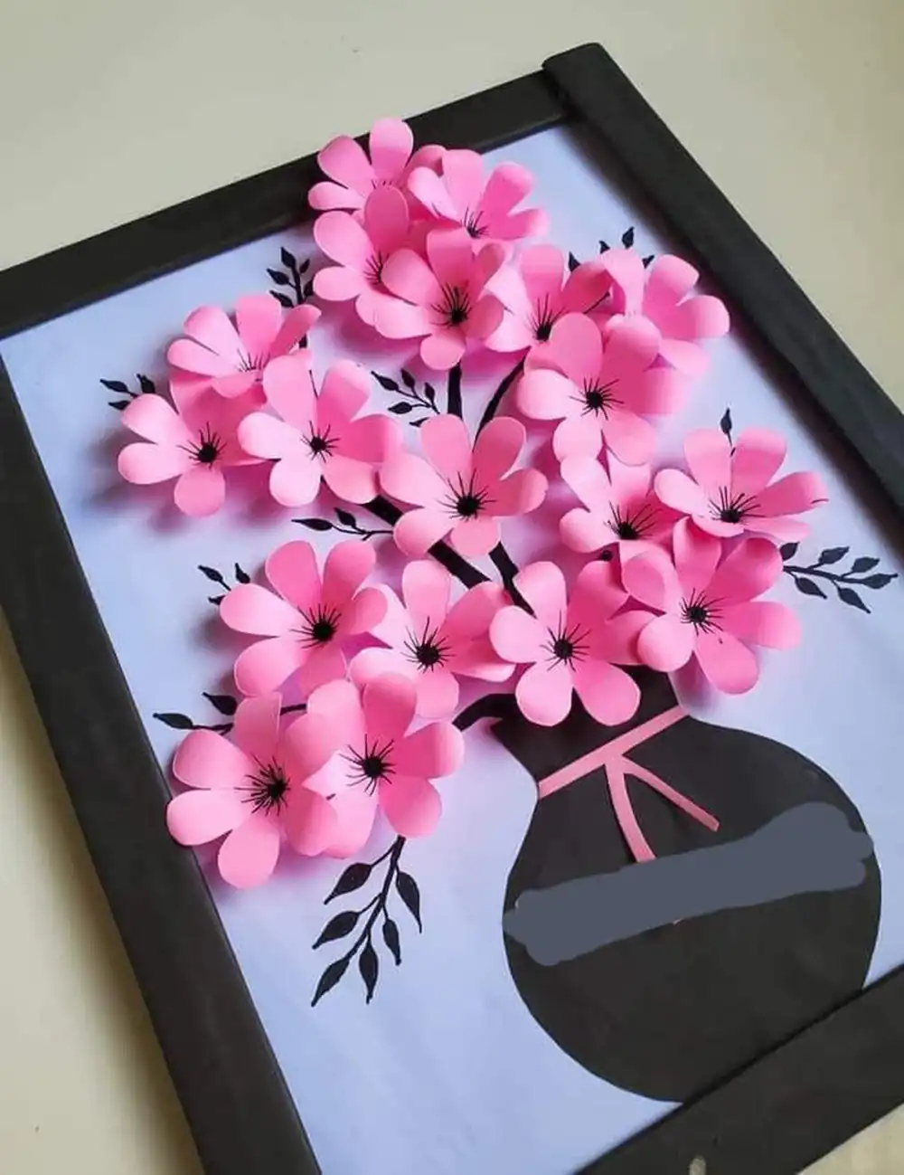 کاردستی گل برای مدرسه