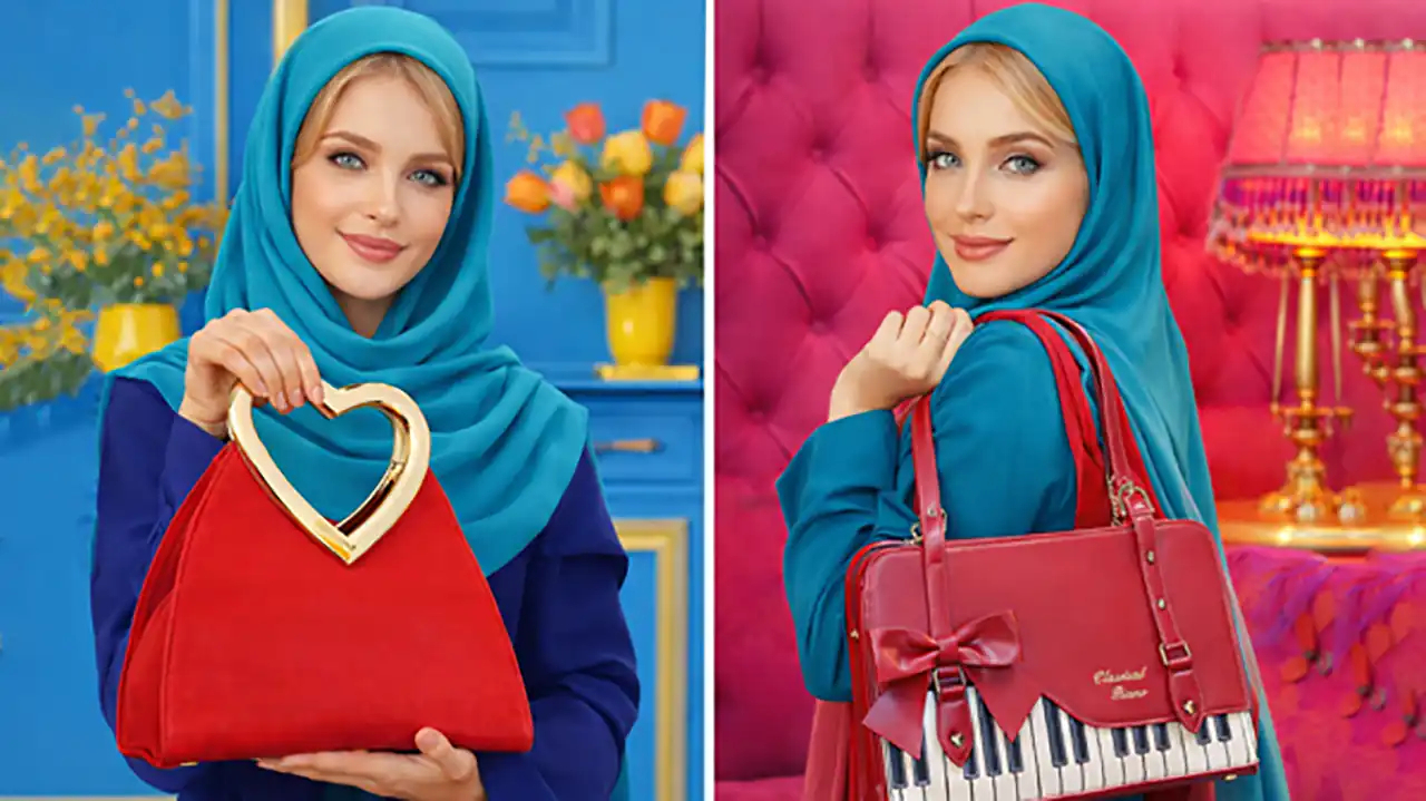 کیف قرمز دخترانه