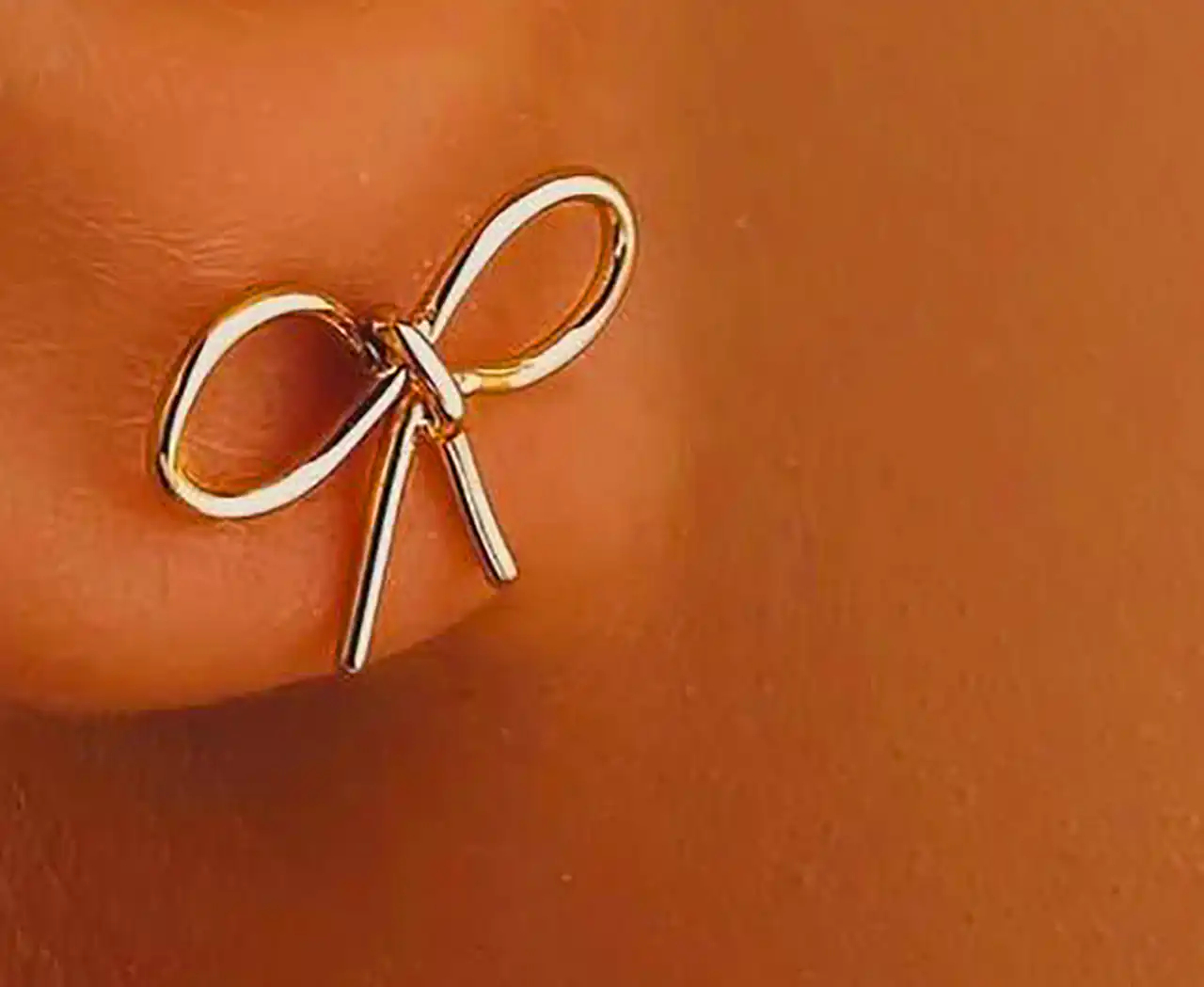 گوشواره پاپیون طلا