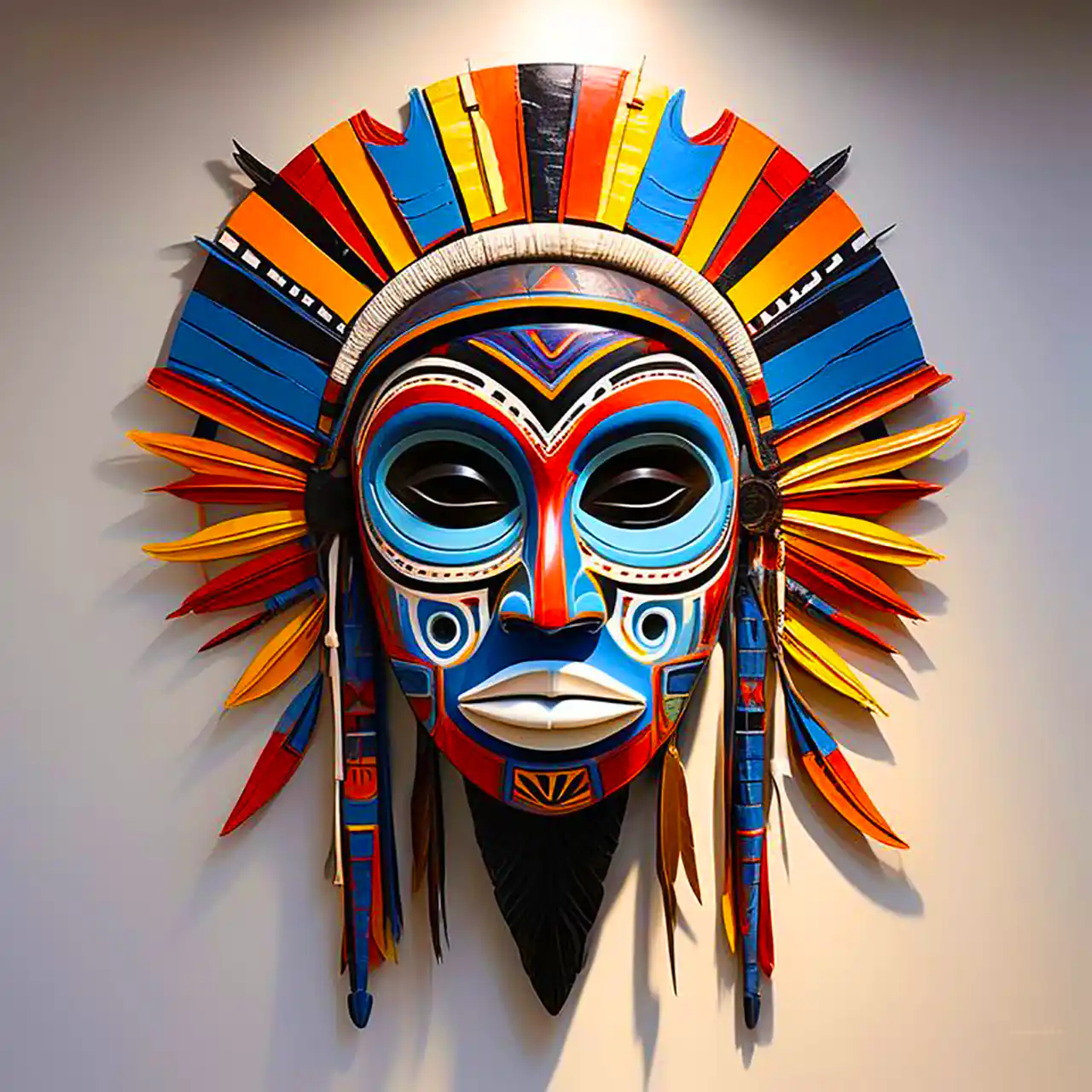 نقاب سنتی آفریقایی چوبی