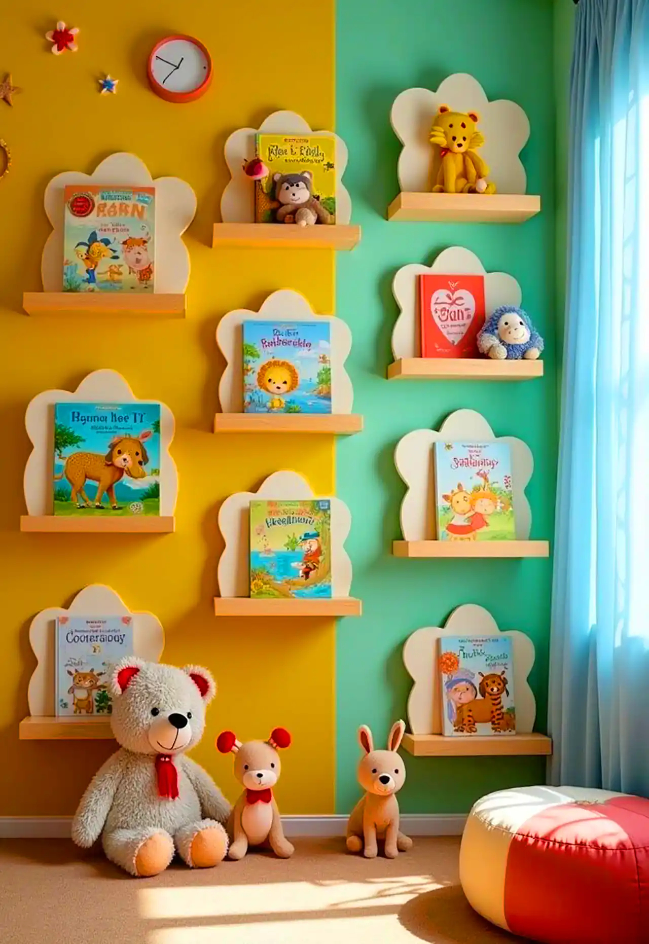 قفسه کتاب اتاق کودک 
