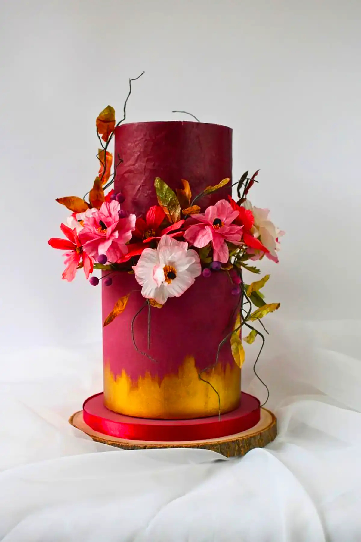 کیک دورنگ با پرتقال خشک