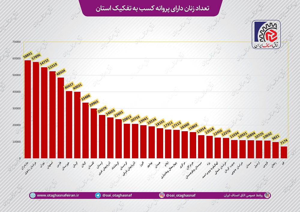 تعداد-زنان-دارای-پروانه-کسب-به-تفکیک-استان