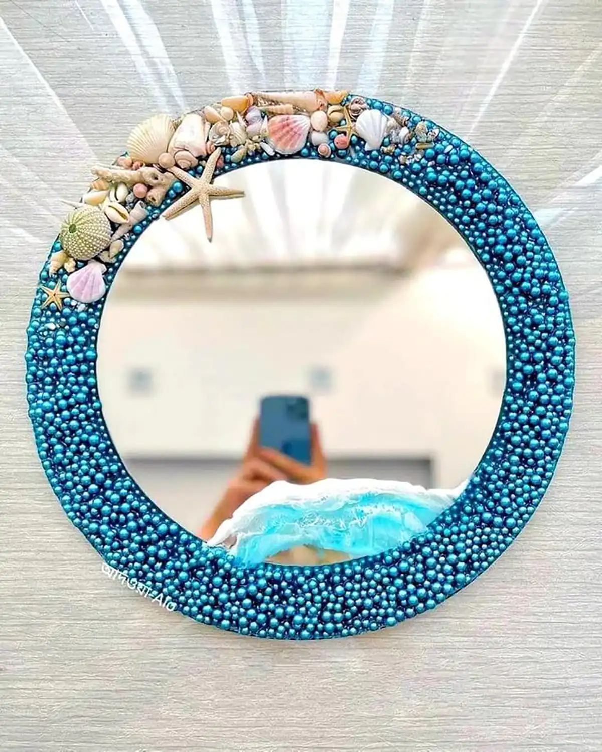 آینه دیواری رنگی رنگی 