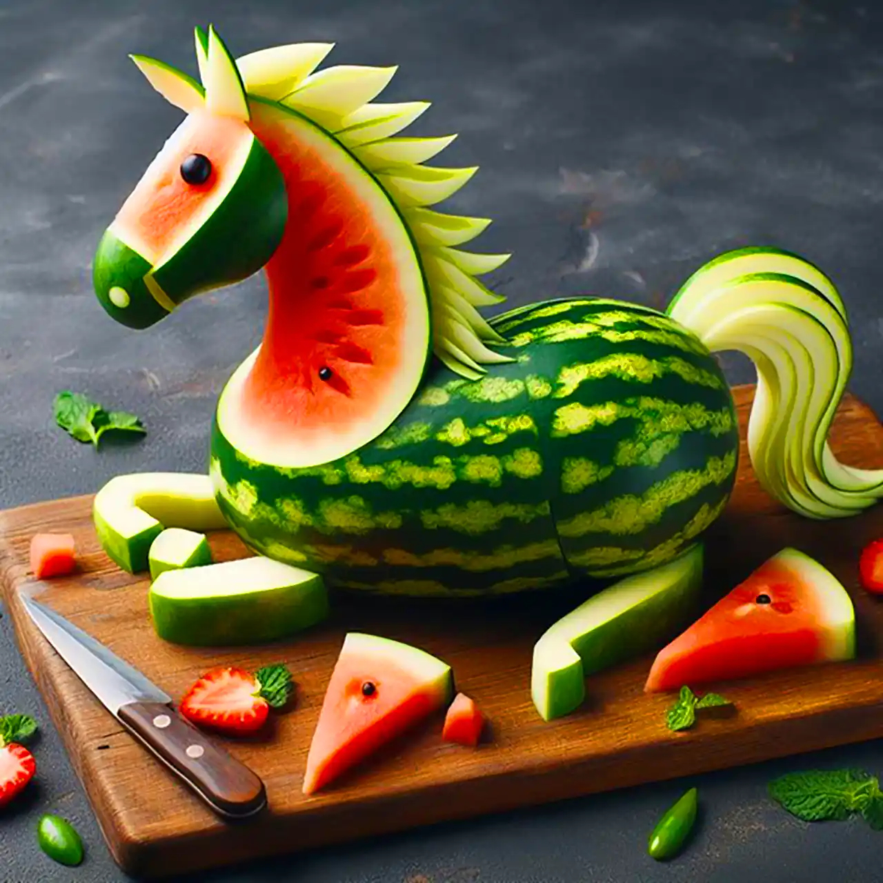 تزئین هندوانه شب چله 