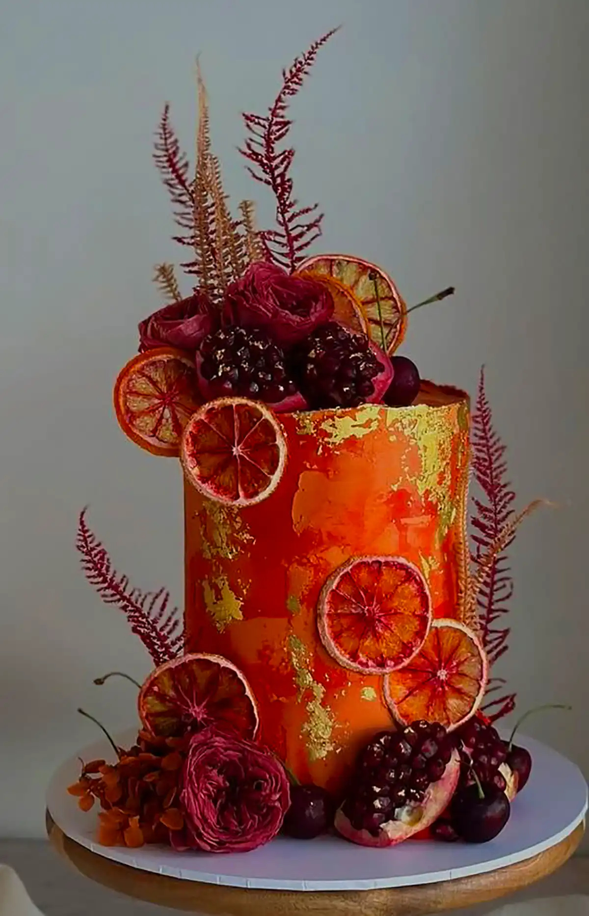 کیک دورنگ با پرتقال خشک