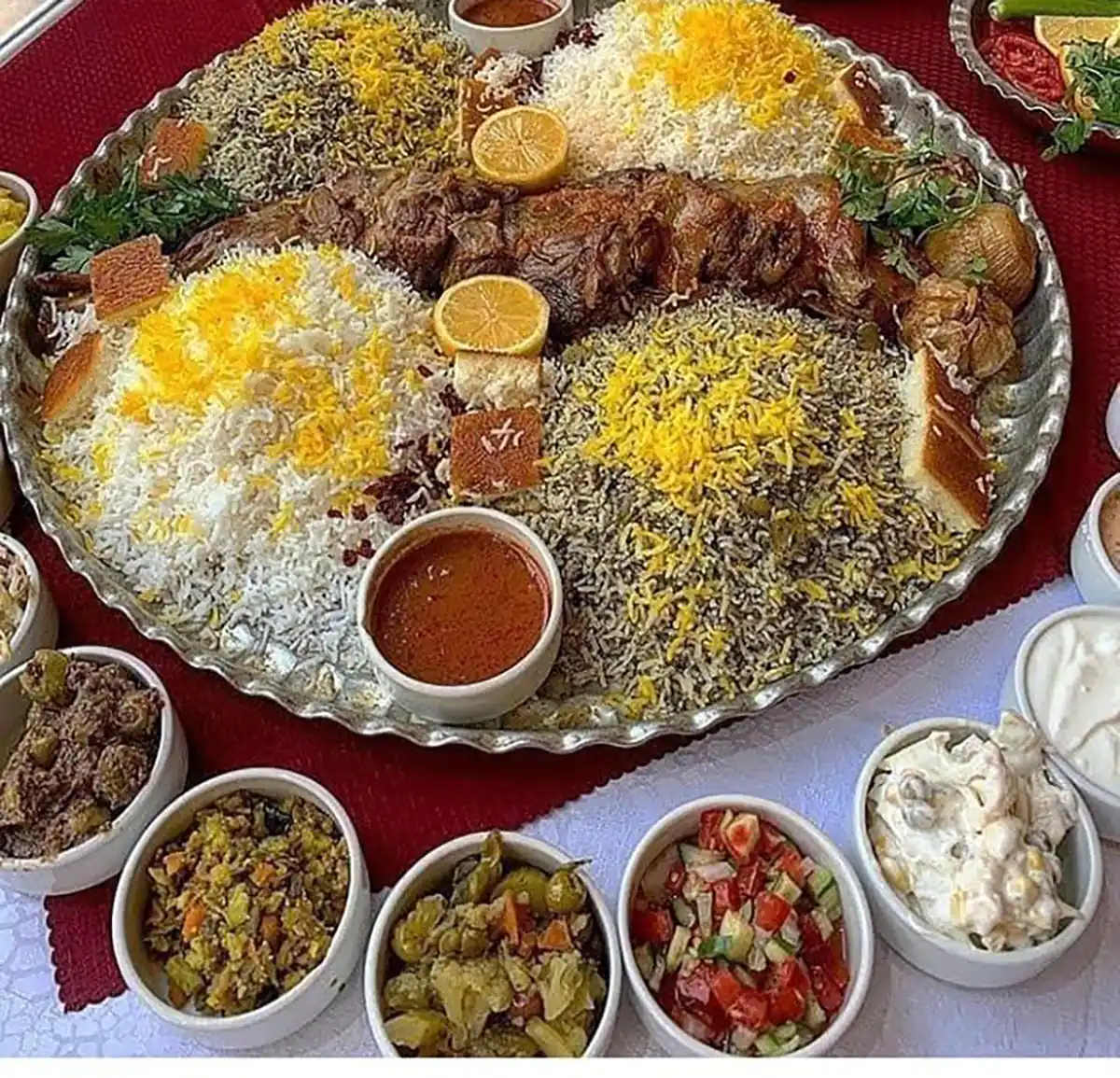 عکس سفره هفت سین عکس سفره هفت سین فانتزی سفره هفت سین مدرن تزیین سفره شام ایرانی عکس سفره غذای شیک 