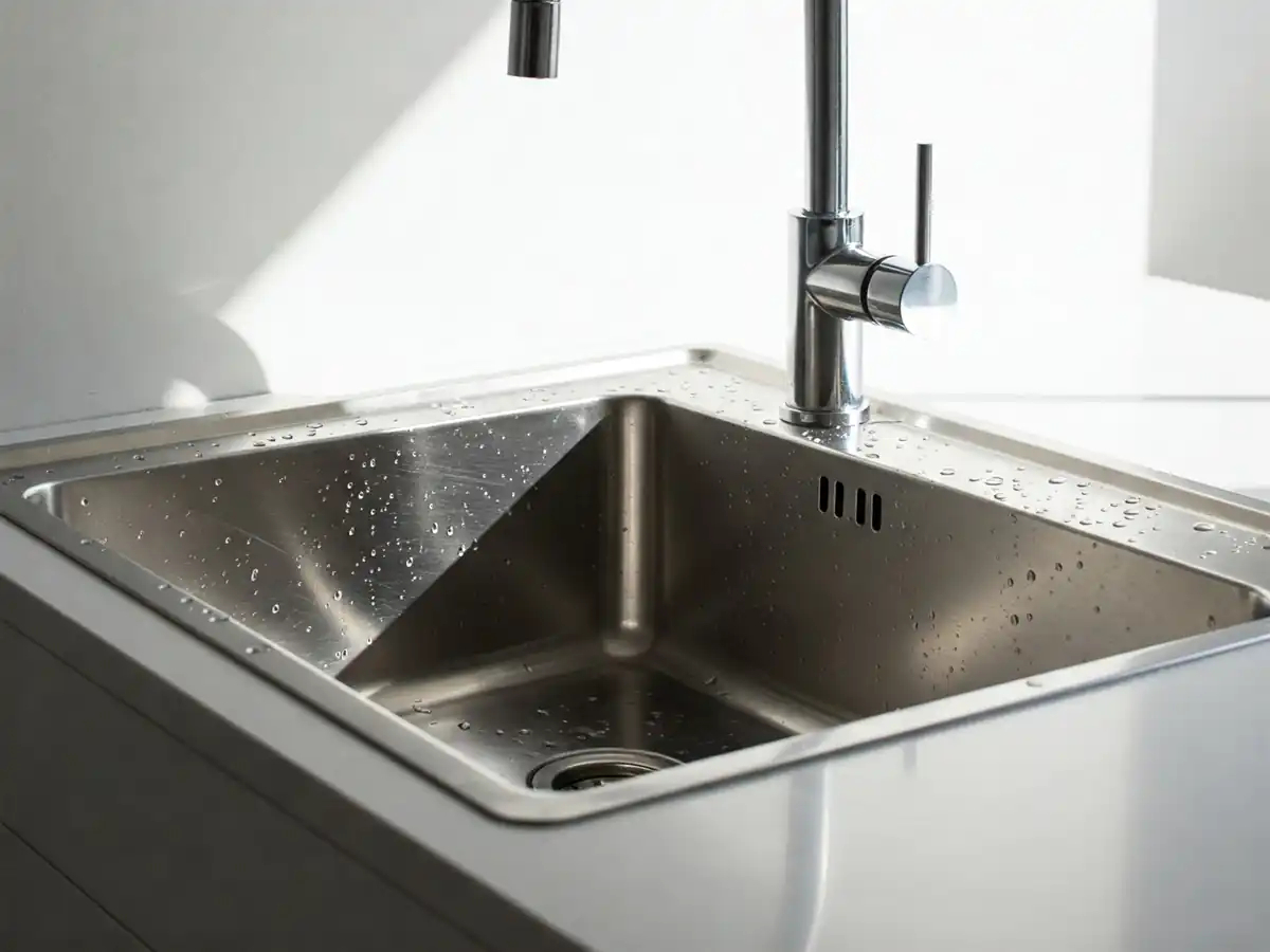 لک آب روی سینک آشپزخانه