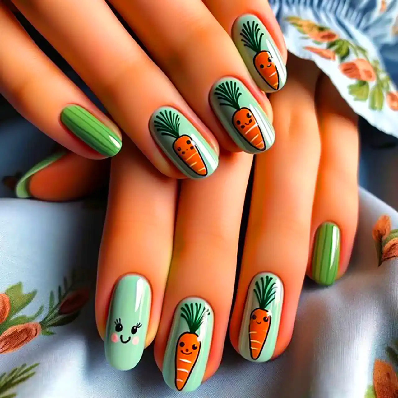 دیزاین ناخن خرگوشی بانمک