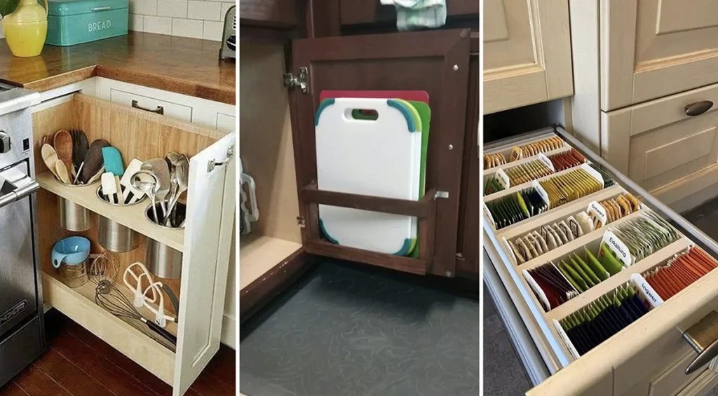 نظم دهنده لوکس کابینت و کشو آشپزخانه