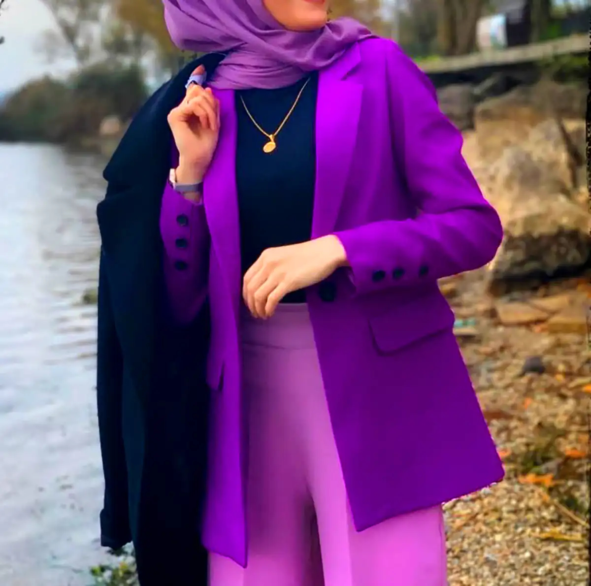 کت بنفش زیبا