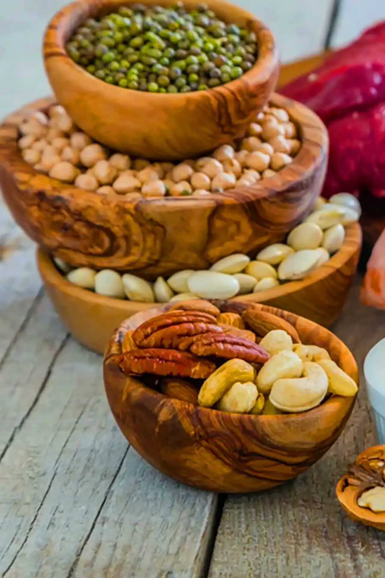 ظرف آجیل چوبی