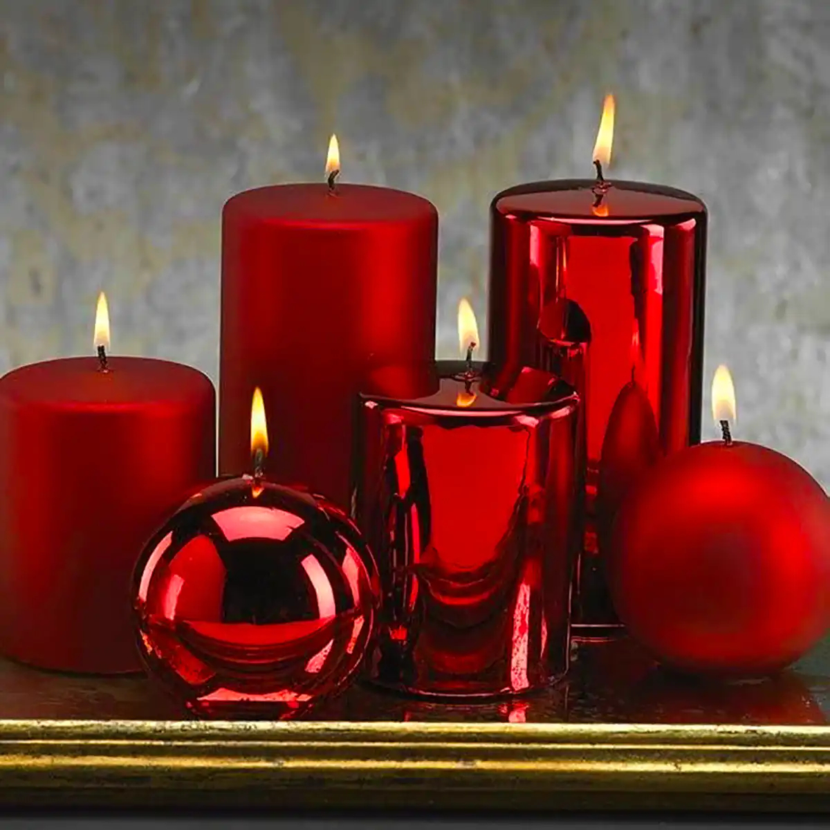 ست شمع براق اکلیلی