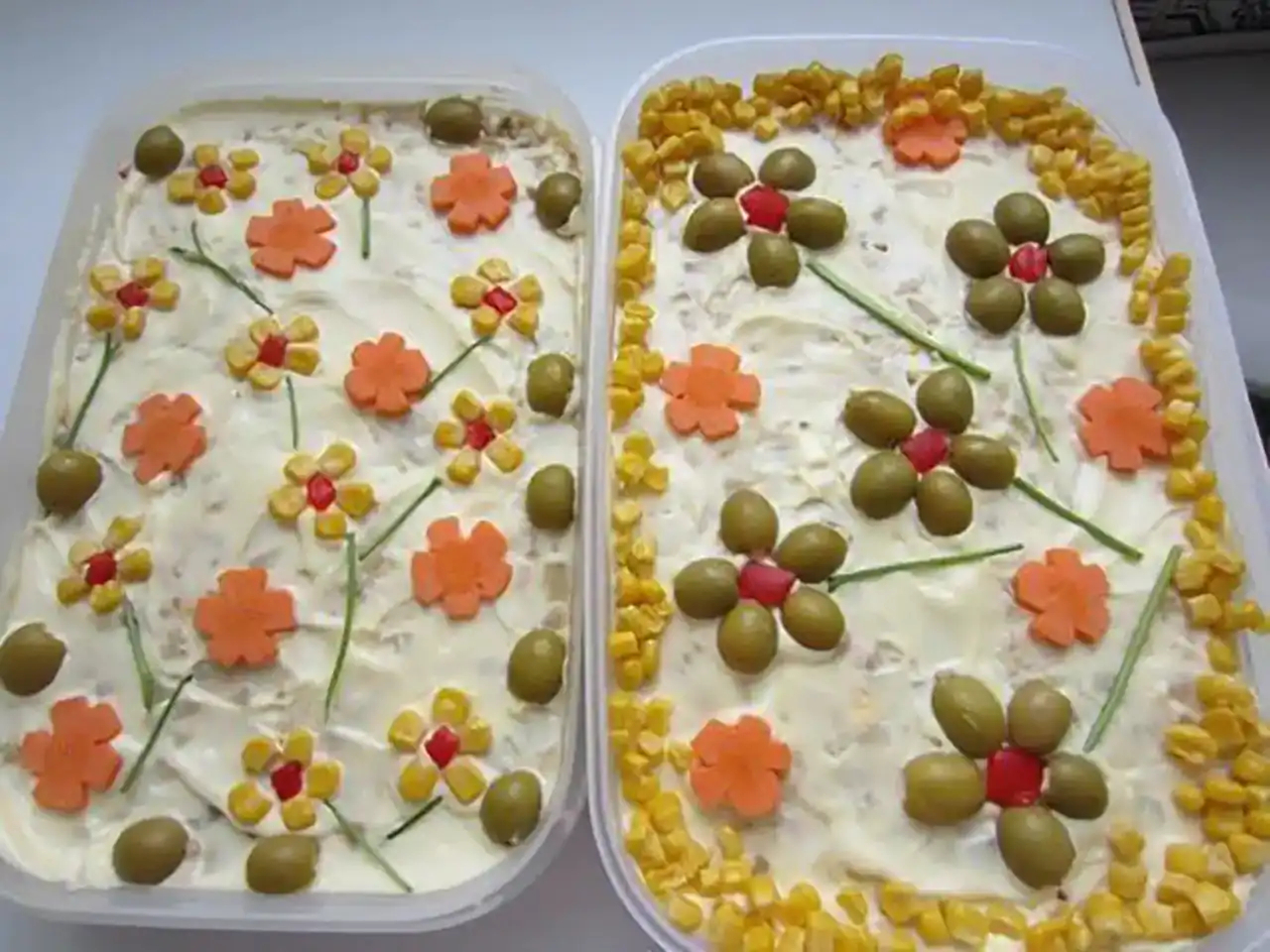 تزیین سالاد الویه + زیباترین مدل های دیزاین و تزیین سالاد الویه بسیار شیک و امروزی