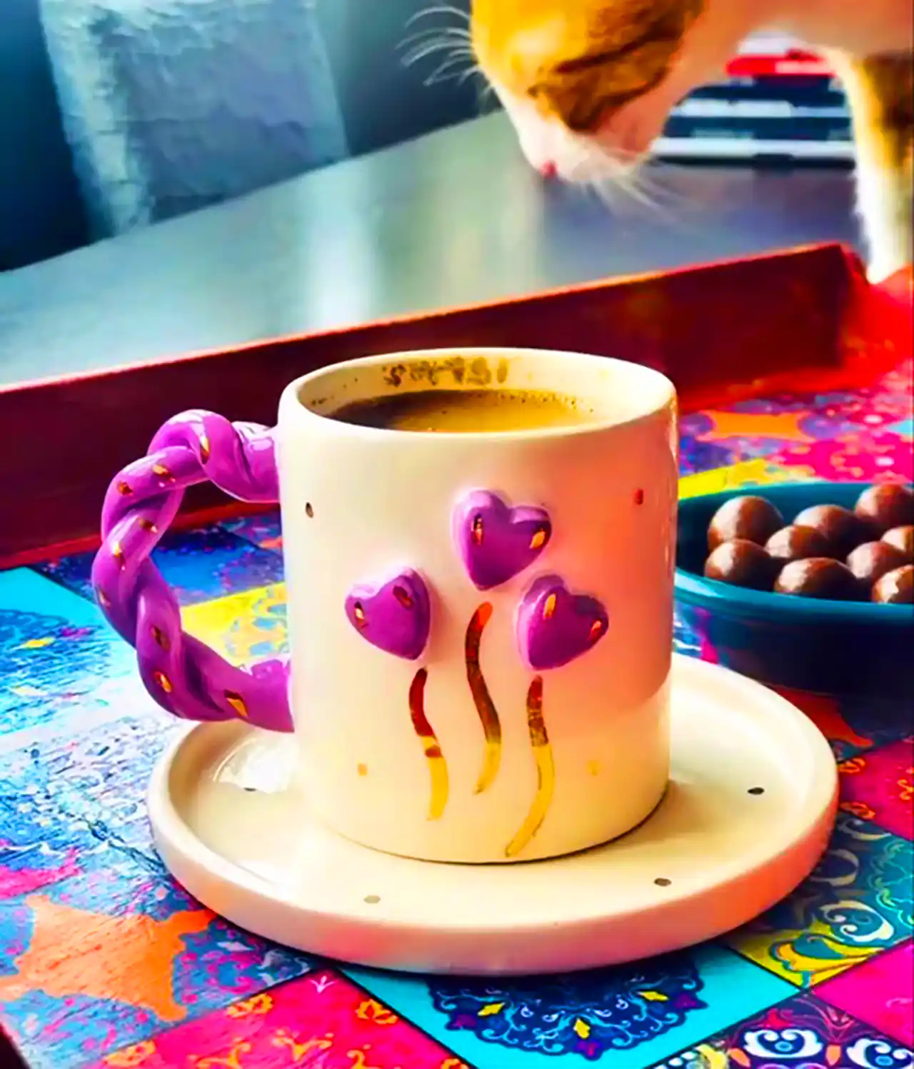 فنجون سفالی شیک 