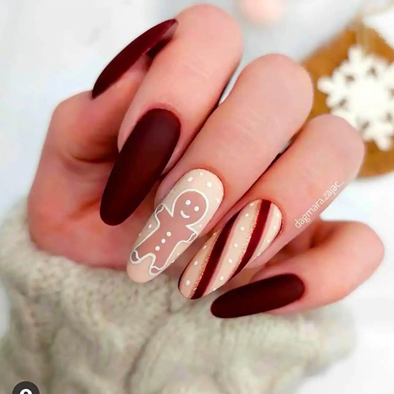 دیزاین ناخن با تم کاکائویی