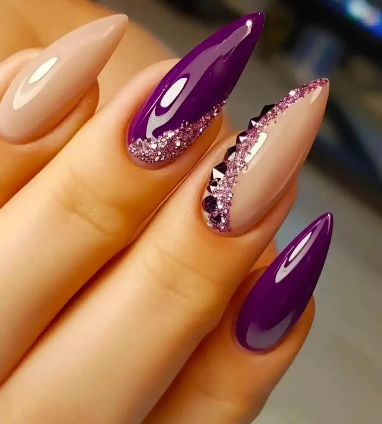 مدل لاک بنفش + زیباترین مدل های لاک بنفش ترند امسال بسیار کیوت و خوشگل