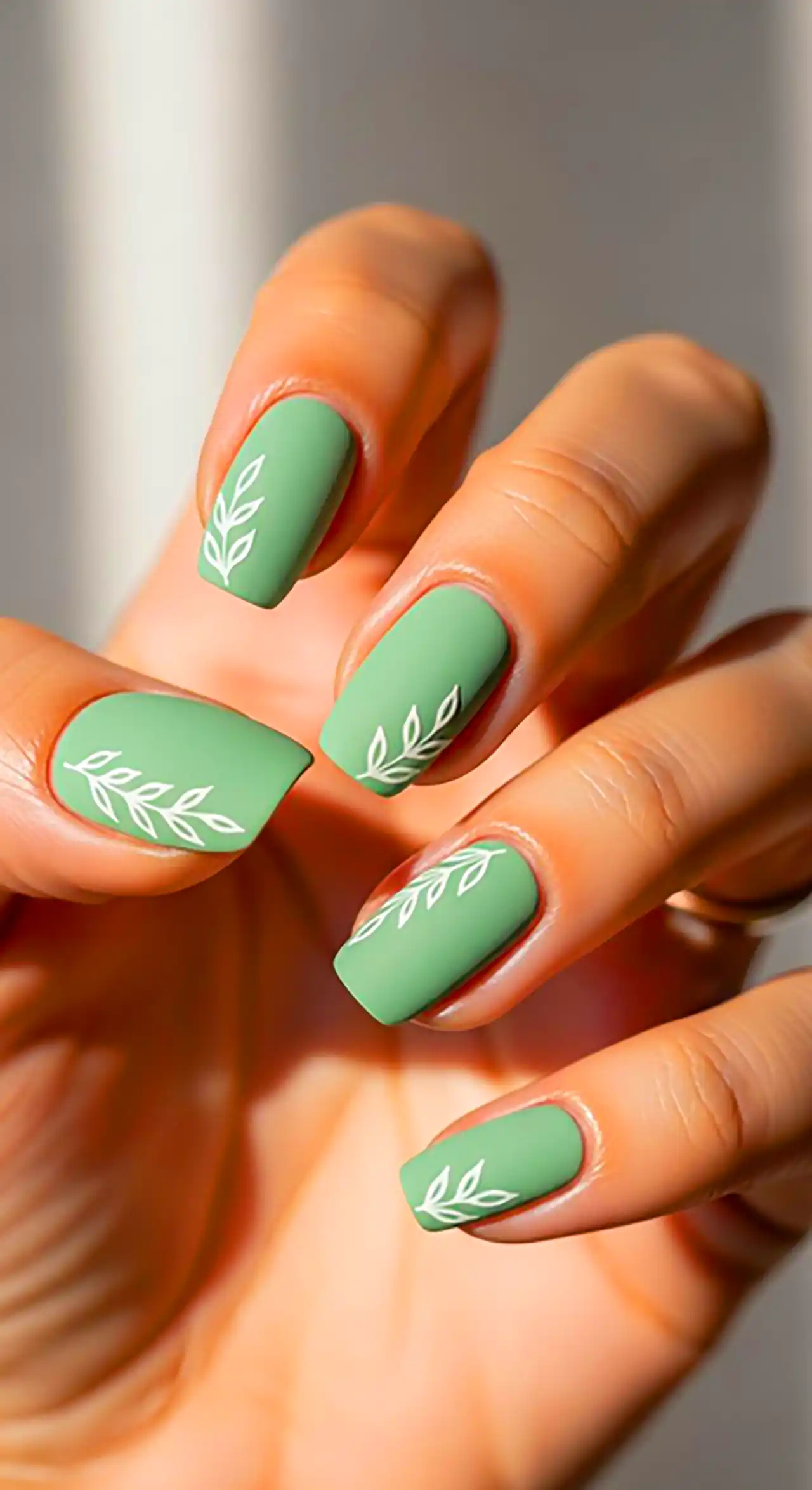 دیزاین ناخن سبز فانتزی