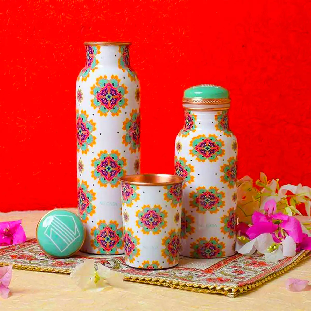 بطری و لیوان مسی لوکس