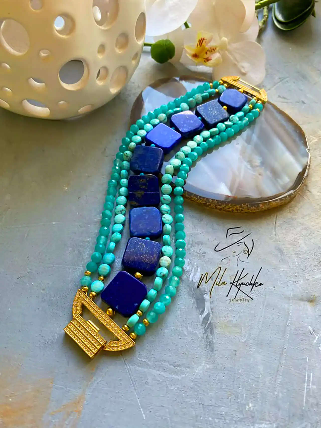 دستبند شیک فیروزه