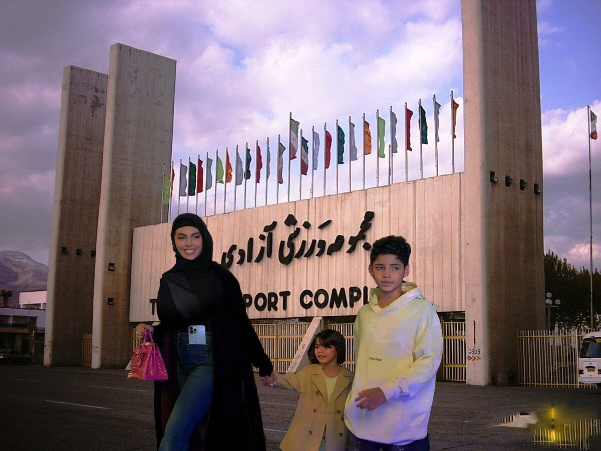 عکس جورجینا روی برج خلیفه