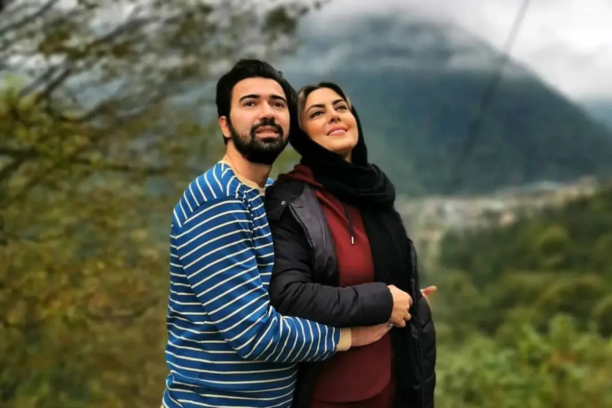 نیلوفر شهیدی و همسرش