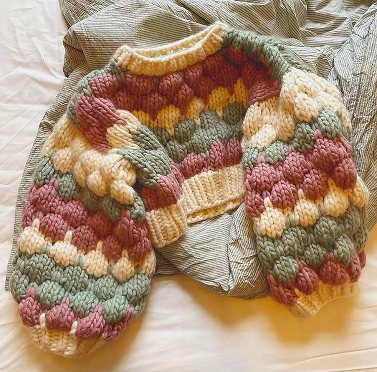 بلوز بافتنی رنگی بچه گانه