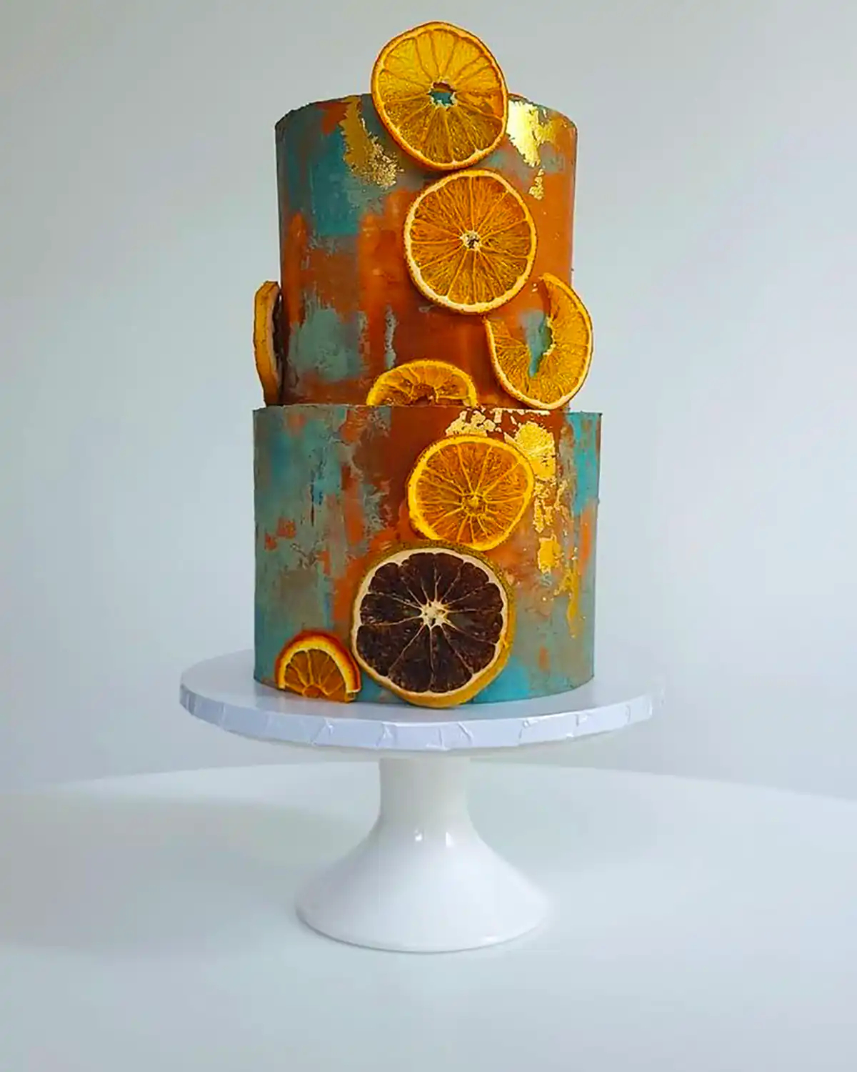 کیک دورنگ با پرتقال خشک