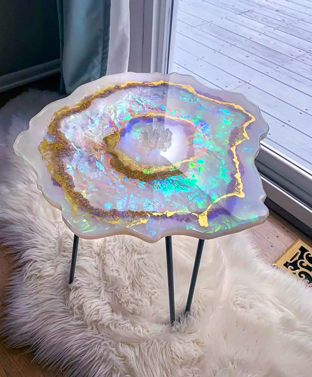 میز عسلی ست رزینی