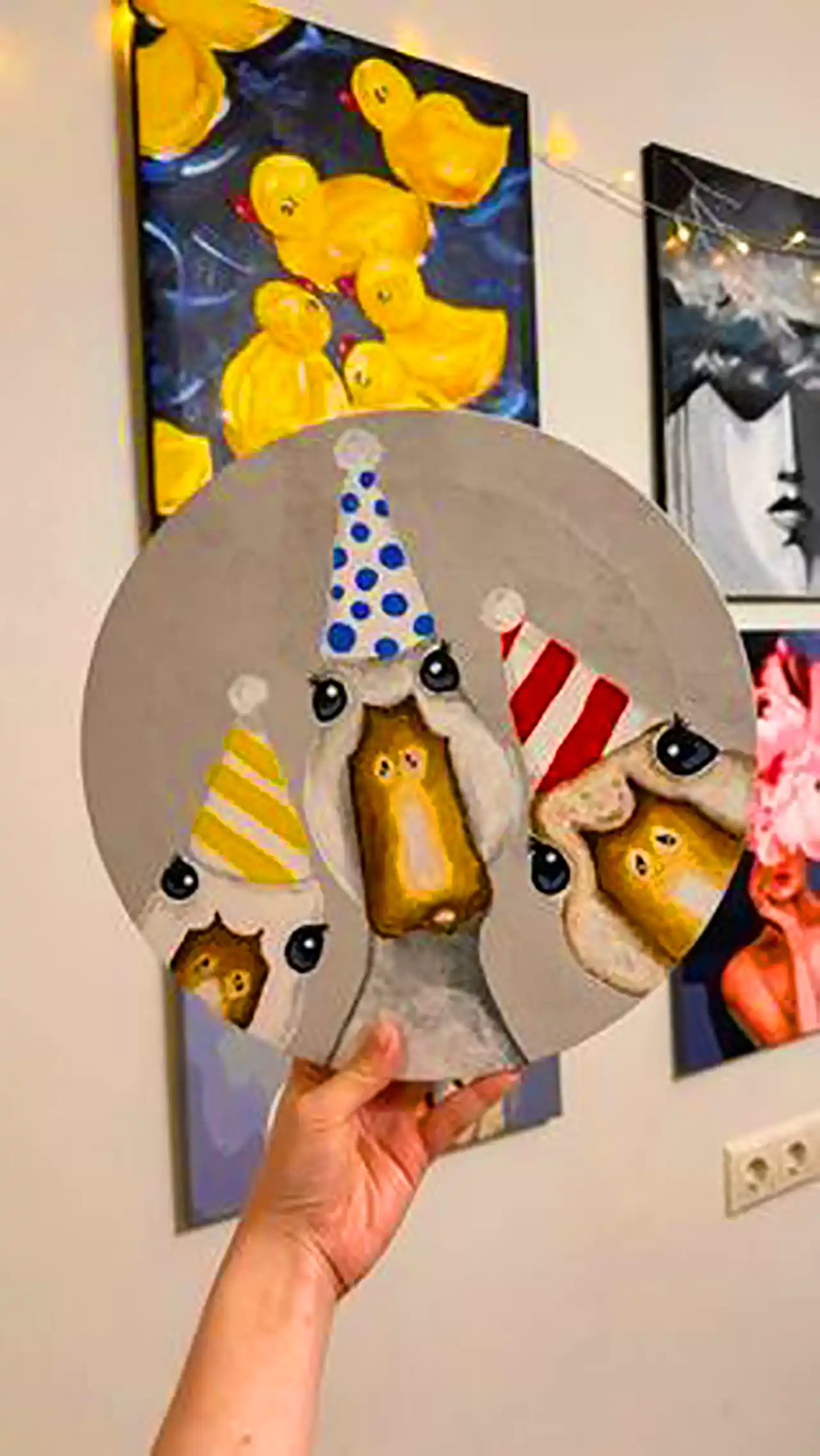 دیوارکوب سفالی اردک های دوست داشتنی