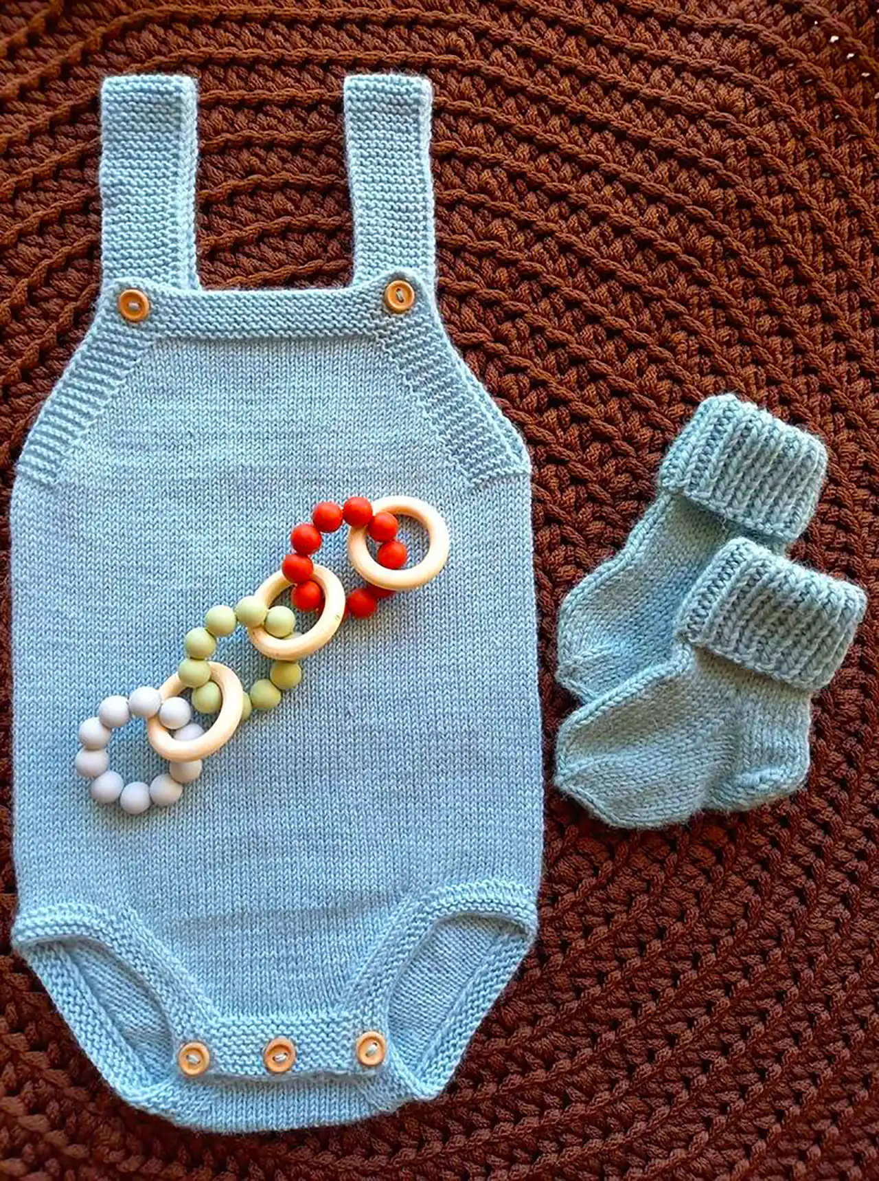 ست لباس بافتنی نوزادی زیبا 