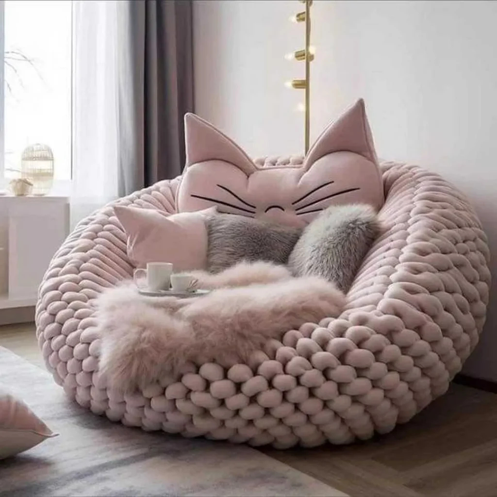 مبل تکی طرح گربه کیوت