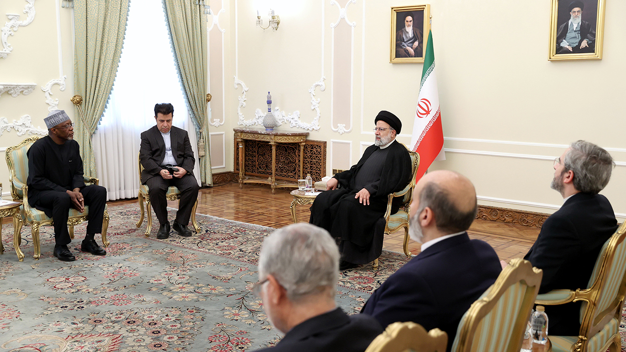 آیت الله سید ابراهیم رئیسی در دیدار آقای «باکاری یائو سانگاره» وزیر امور خارجه نیجر