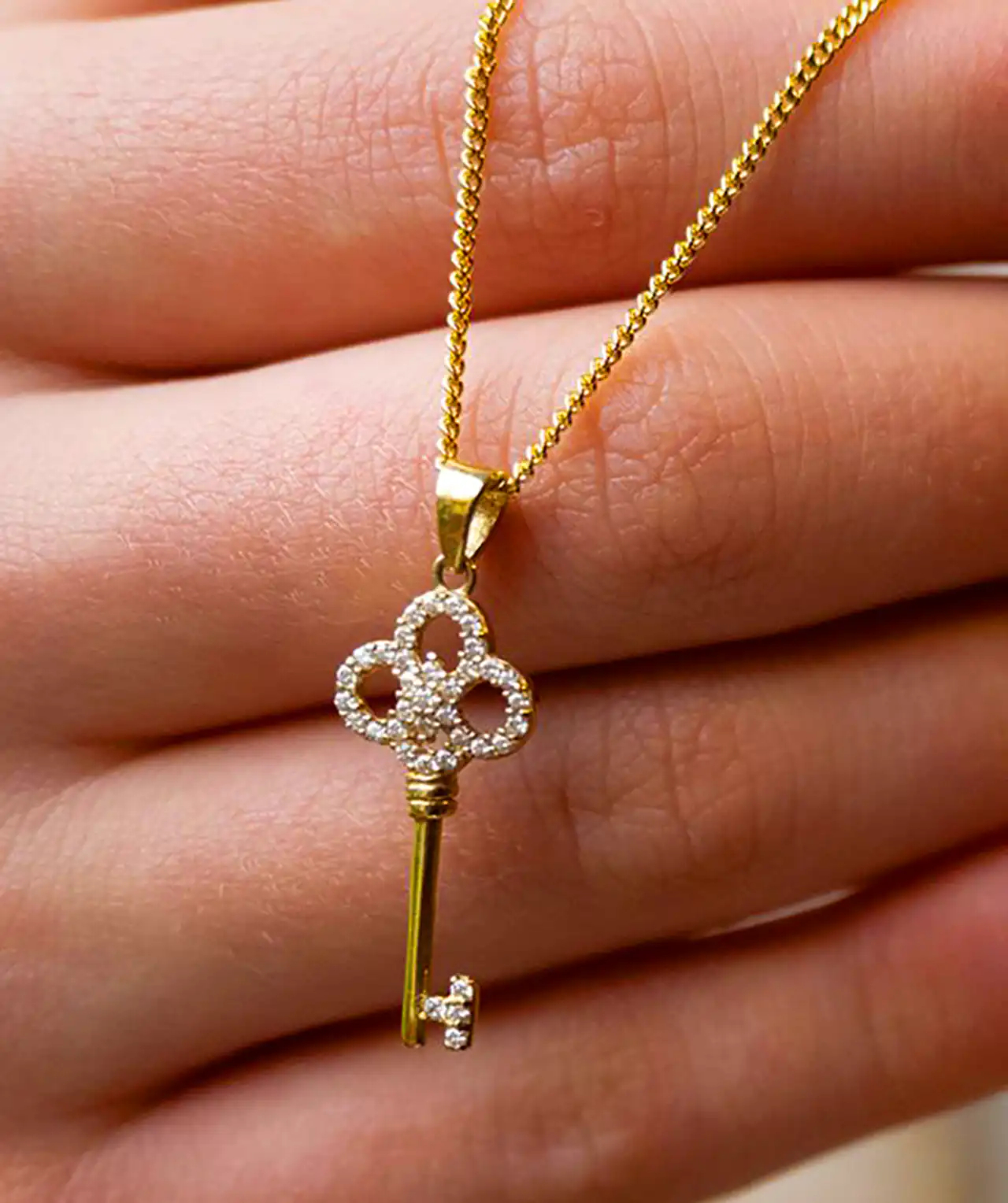 گردنبند طلا طرح کلید