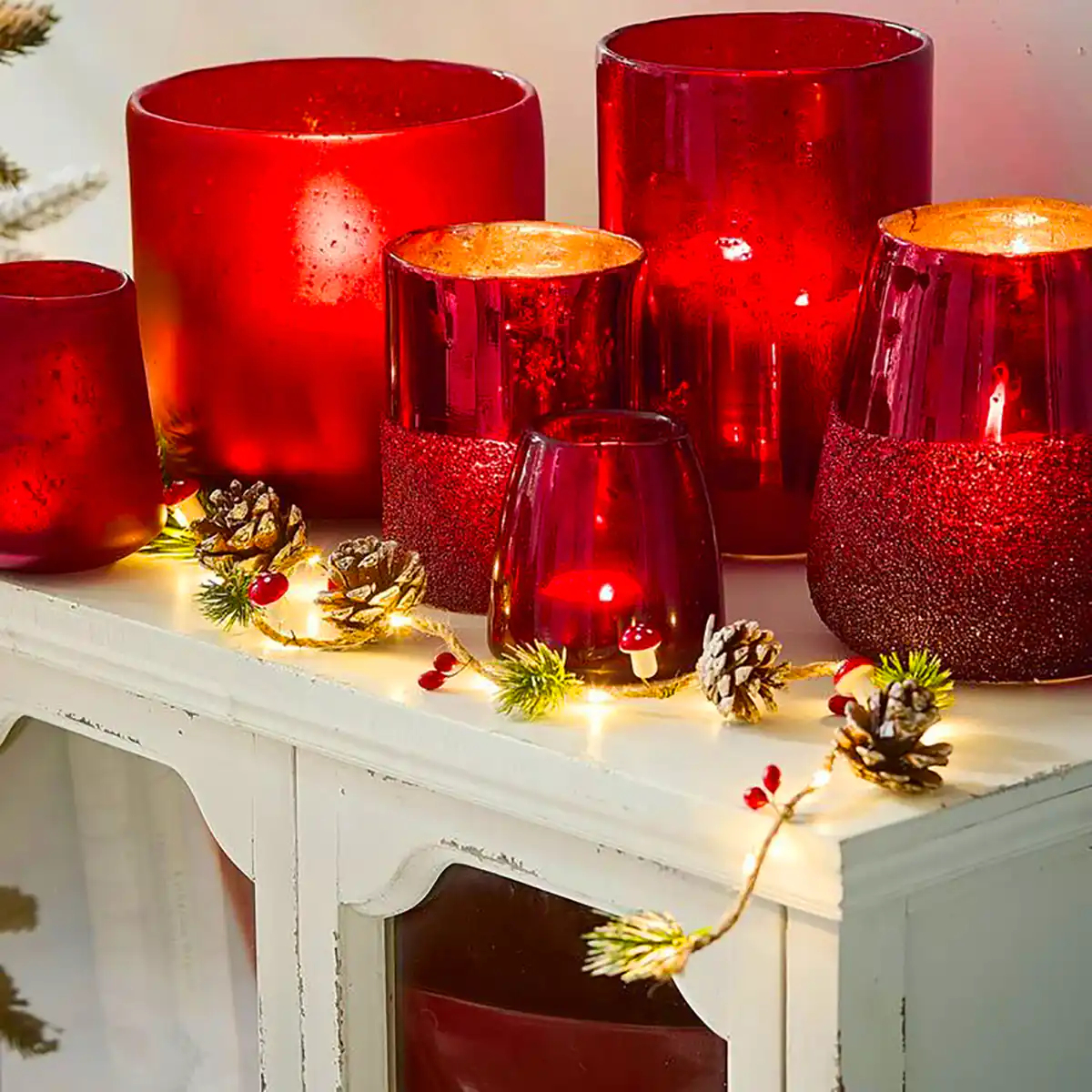 ست شمع براق اکلیلی