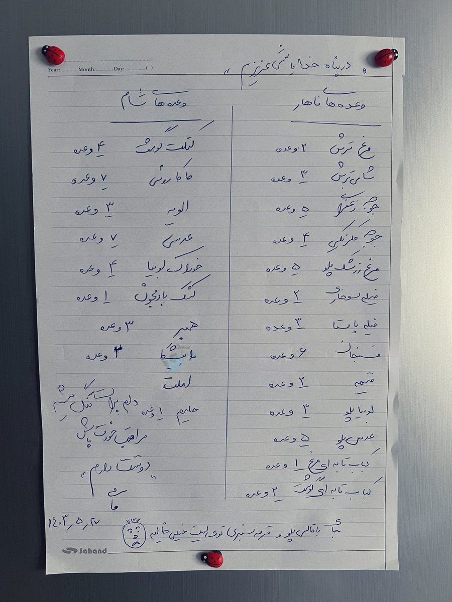 عکس روی یخچال