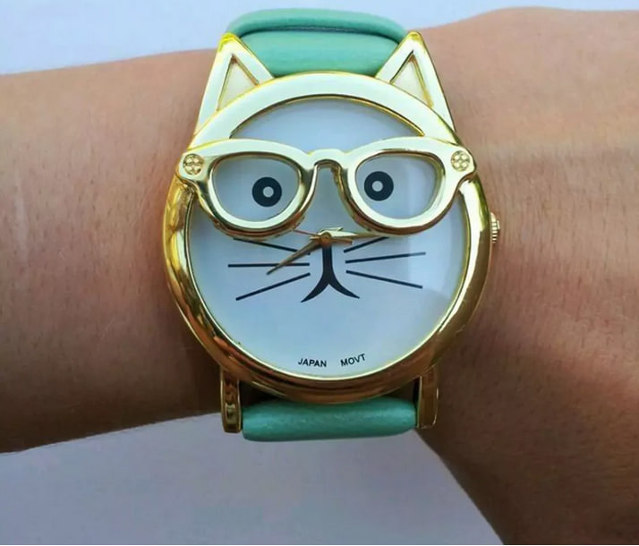 ساعت مچی طرح گربه