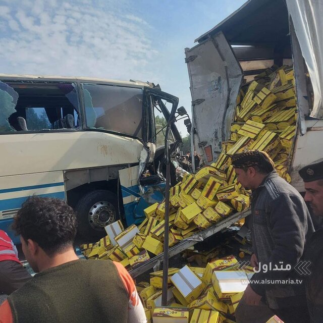 تصادف اتوبوس حامل زائران ایرانی در نجف1