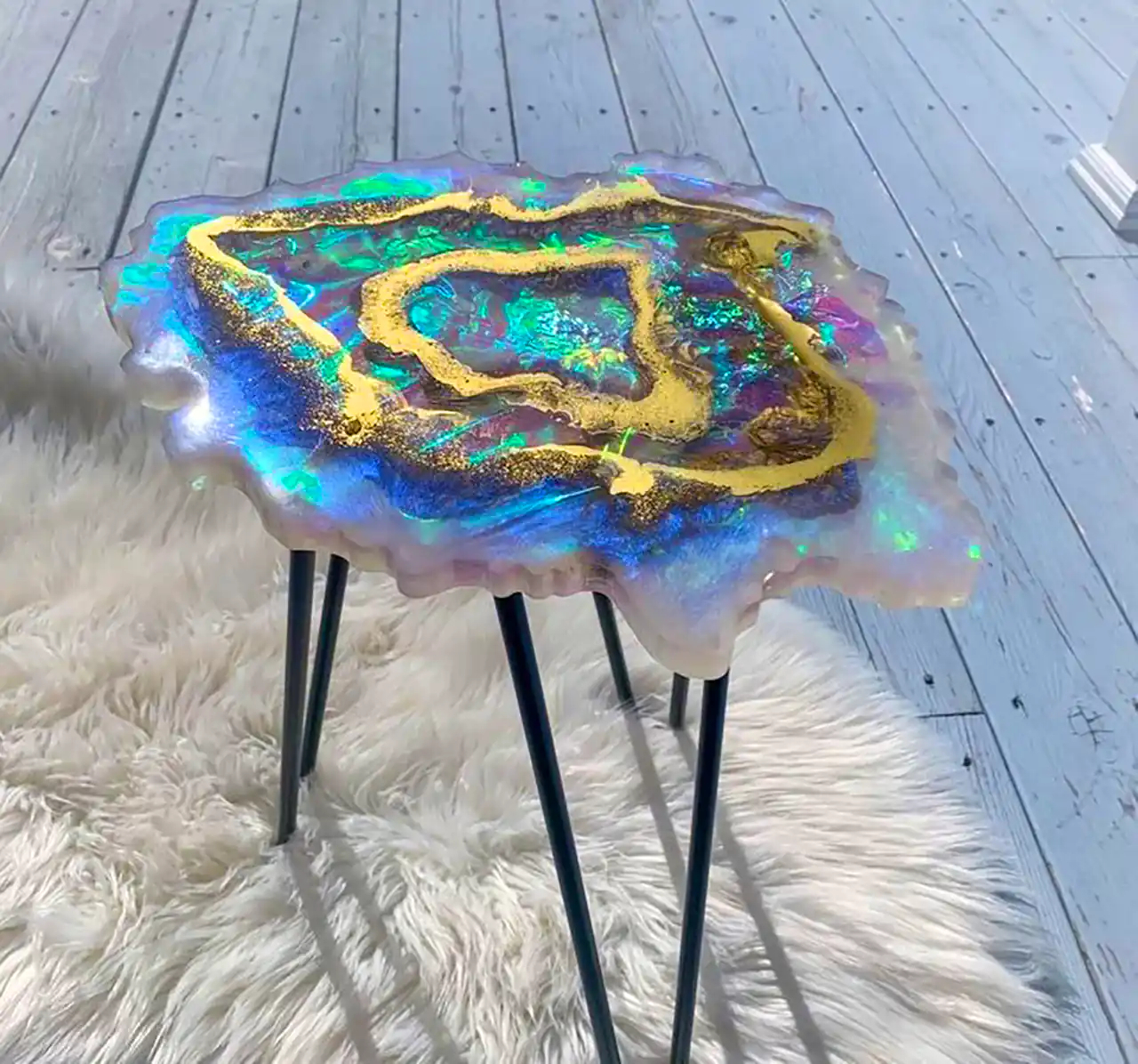 میز عسلی ست رزینی