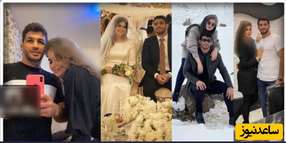 حسن یزدانی و همسرش در روز عروسی