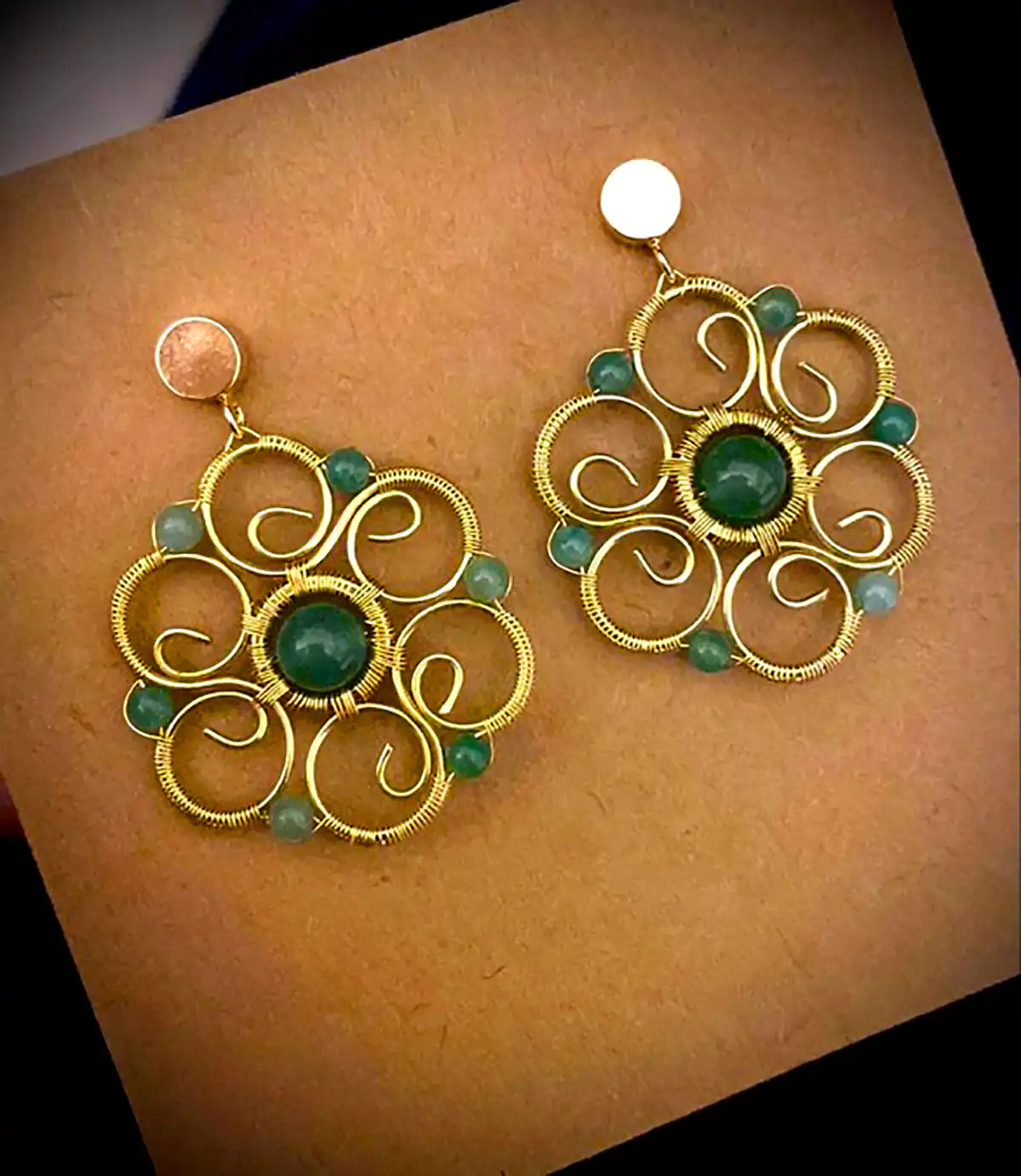 گوشواره آفتاب گل سبز