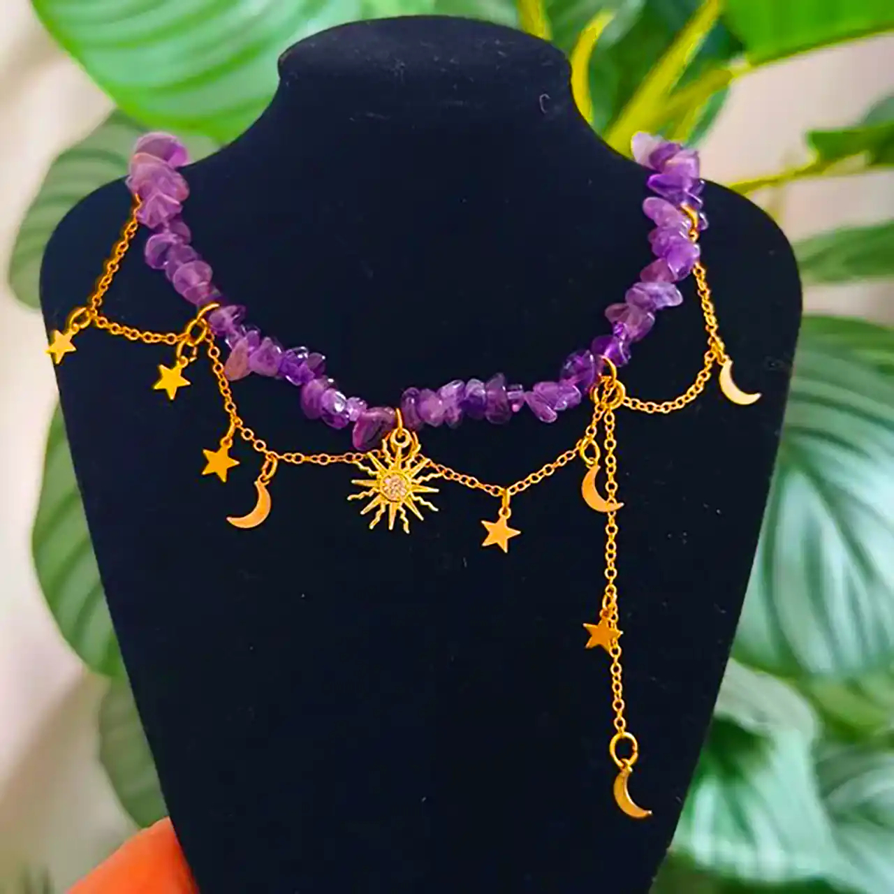 اکسسوری دخترانه با سنگ آمیتیست