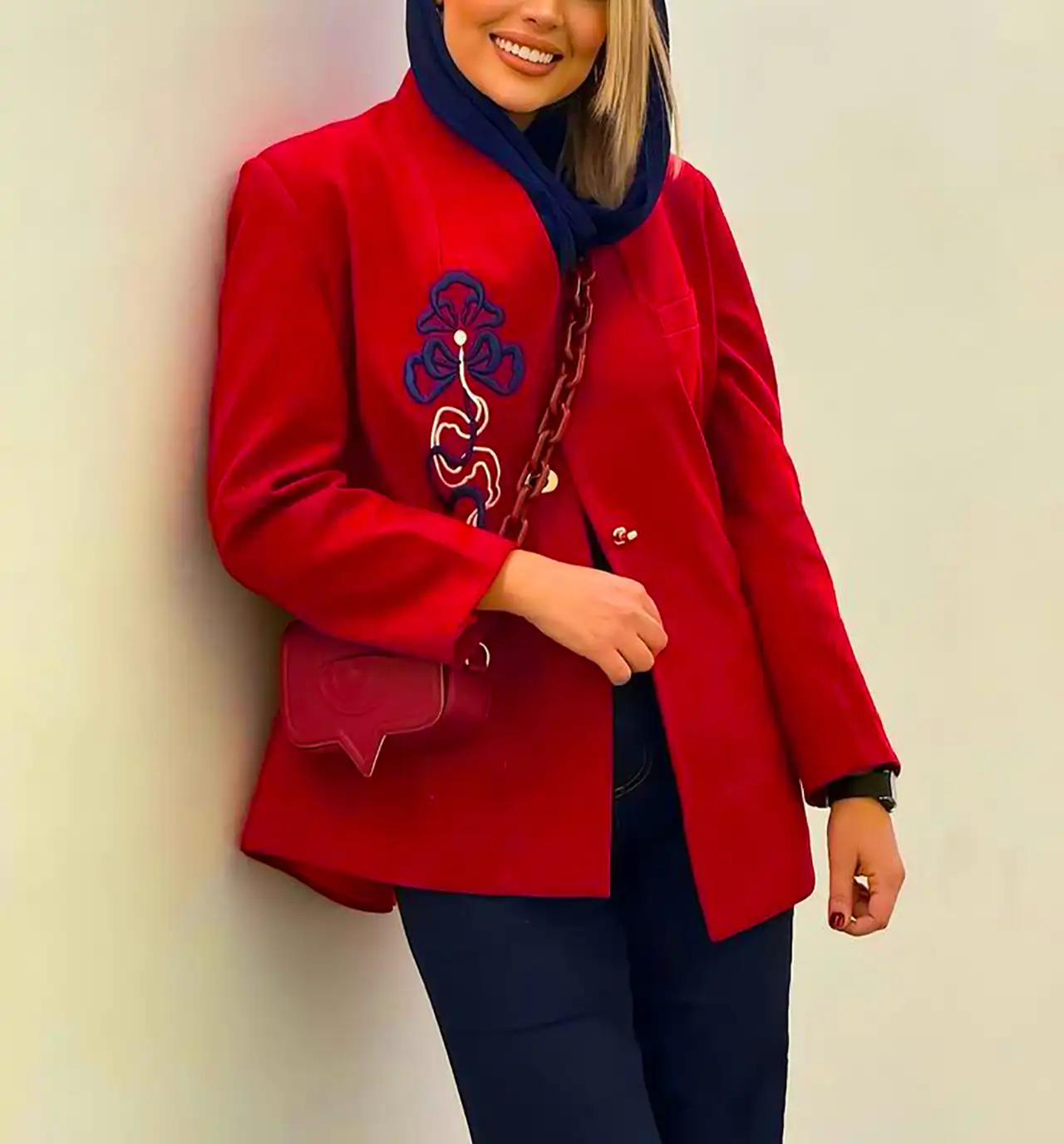 کت آلبالویی ترند شیک