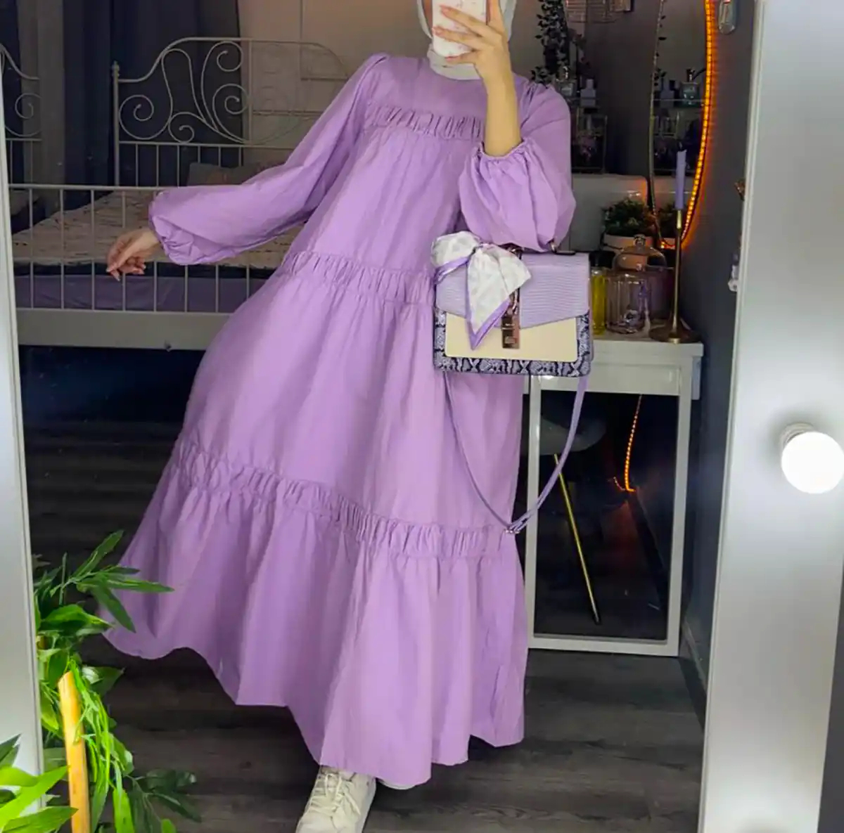پیراهن بلند پله ای رنگی