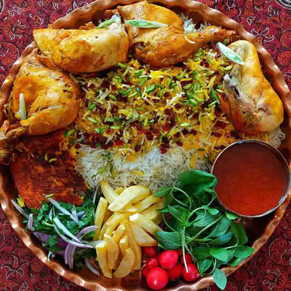 تزیین مرغ مهمانی