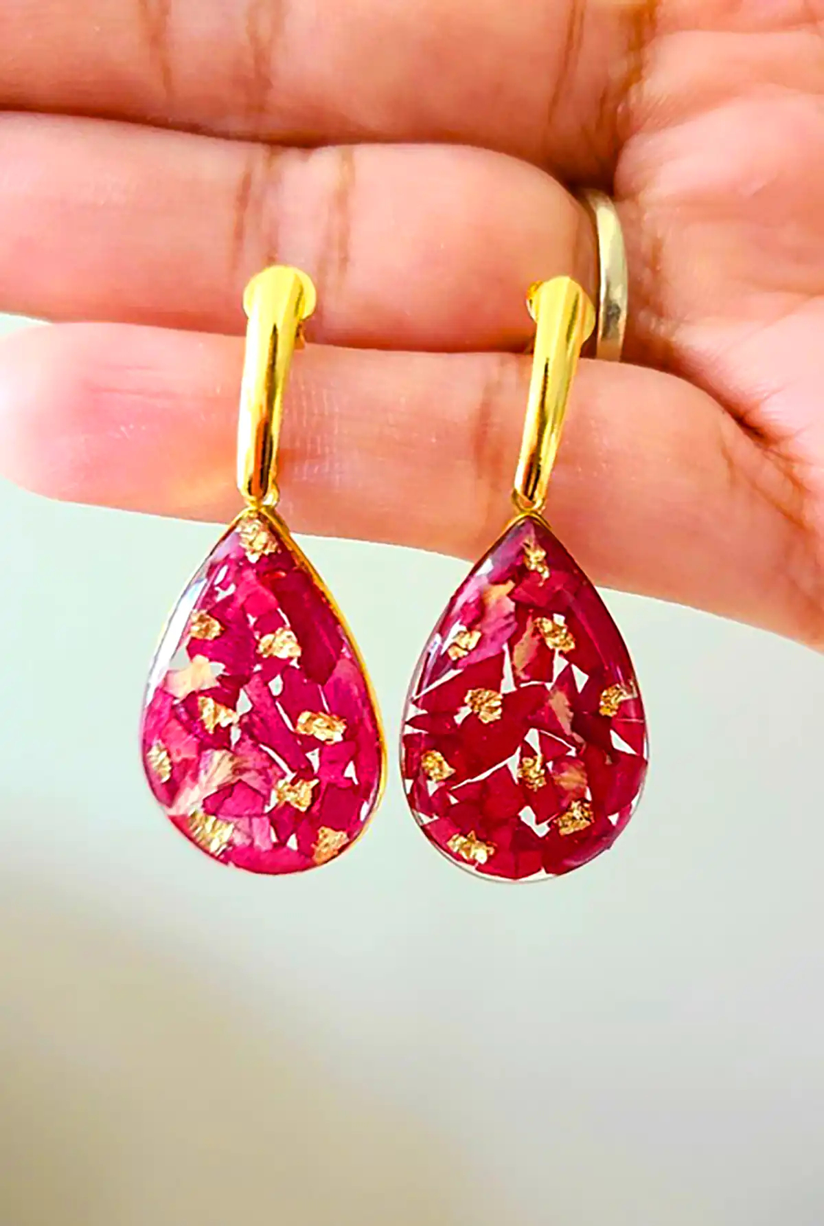 گوشواره دخترانه رزینی